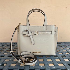 Michael Kors Emilia Small Satchel Shoulder Crossbody Bag Buff